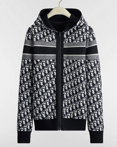 Cardigan réversible zippé à capuche